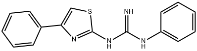 1-Phenyl-3-(4-phenyl-2-thiazolyl)guanidine 结构式