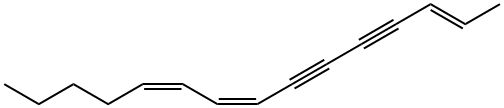 (2E,8Z,10Z)-2,8,10-Pentadecatriene-4,6-diyne 结构式