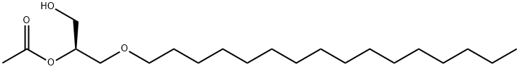 1-O-HEXADECYL-2-ACETYL-SN-GLYCEROL (HAG);C16-02:0 DG 结构式