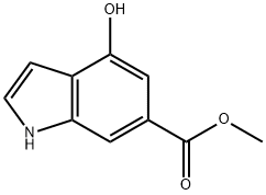 4-羟基-6-甲酸甲酯吲哚 结构式