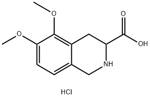 5,6-二甲氧基-1,2,3,4-四氢-3-异喹啉甲酸盐酸盐 结构式