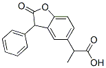 2-(2-oxo-3-phenyl-3H-benzofuran-5-yl)propanoic acid 结构式