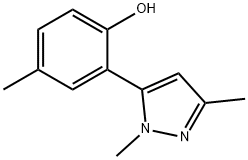 Phenol, 2-(1,3-dimethyl-1H-pyrazol-5-yl)-4-methyl- (9CI) 结构式