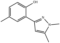 Phenol, 2-(1,5-dimethyl-1H-pyrazol-3-yl)-4-methyl- (9CI) 结构式