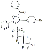 ((2S,3R)-3-(4-BROMOPHENYL)-4-(4-CHLORO-1,1,2,2,3,3,4,4-OCTAFLUOROBUTYLSULFONYL)-5-PHENYL-2,3-DIHYDROFURAN-2-YL)(PHENYL)METHANONE 结构式