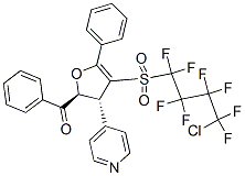 ((2S,3R)-4-(4-CHLORO-1,1,2,2,3,3,4,4-OCTAFLUOROBUTYLSULFONYL)-5-PHENYL-3-(PYRIDIN-4-YL)-2,3-DIHYDROFURAN-2-YL)(PHENYL)METHANONE 结构式