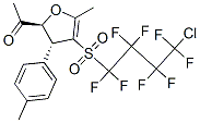 1-((2S,3R)-4-(4-CHLORO-1,1,2,2,3,3,4,4-OCTAFLUOROBUTYLSULFONYL)-5-METHYL-3-P-TOLYL-2,3-DIHYDROFURAN-2-YL)ETHANONE 结构式