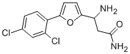 3-AMINO-3-[5-(2,4-DICHLOROPHENYL)-FURAN-2-YL]-PROPIONIC ACID AMIDE 结构式