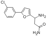 3-AMINO-3-[5-(3-CHLOROPHENYL)-FURAN-2-YL]-PROPIONIC ACID AMIDE 结构式