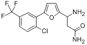 3-AMINO-3-[5-(2-CHLORO-5-TRIFLUOROMETHYL-PHENYL)-FURAN-2-YL]-PROPIONIC ACID AMIDE 结构式