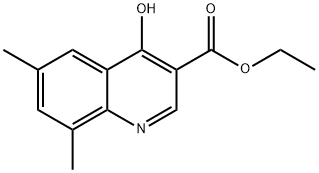 4-羟基-6,8-二甲基喹啉-3-甲酸乙酯 结构式