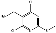 (4,6-DICHLORO-2-(METHYLTHIO)PYRIMIDIN-5-YL)METHANAMINE 结构式