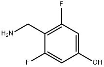 Phenol, 4-(aminomethyl)-3,5-difluoro- (9CI) 结构式