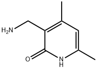 3-(氨基甲基)-4,6-二甲基-1,2-二氢吡啶-2-酮 结构式