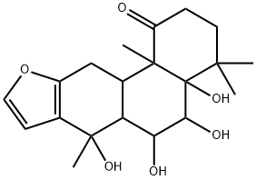 3,4,4a,5,6,6a,7,11,11a,11b-Decahydro-4a,5,6,7-tetrahydroxy-4,4,7,11b-tetramethylphenanthro[3,2-b]furan-1(2H)-one 结构式