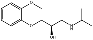 2-Propanol, 1-(2-methoxyphenoxy)-3-((1-methylethyl)amino)-, (R)- 结构式