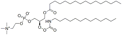 1-palmitoyl-2-tridecanylcarbamyloxy-sn-glycero-3-phosphocholine 结构式