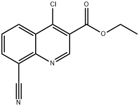 4-氯-8-氰基喹啉-3-甲酸乙酯 结构式