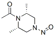 Piperazine,1-acetyl-2,6-dimethyl-4-nitroso-,cis-(9CI) 结构式