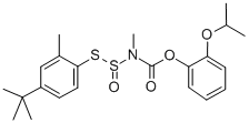 Carbamic acid, (((4-(1,1-dimethylethyl)-2-methylphenyl)thio)sulfinyl)m ethyl-, 2-(1-methylethoxy)phenyl ester 结构式
