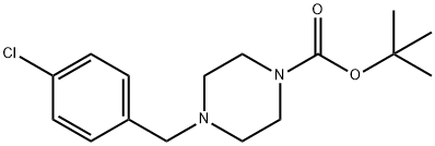 4-(4-氯苄基)哌嗪-1-甲酸叔丁酯 结构式