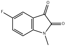 5-氟-1-甲基-吲哚-2,3-二酮 结构式