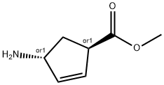 2-Cyclopentene-1-carboxylicacid,4-amino-,methylester,trans-(9CI) 结构式