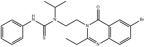 1-[2-(6-bromo-2-ethyl-4-oxo-quinazolin-3-yl)ethyl]-3-phenyl-1-propan-2 -yl-thiourea 结构式