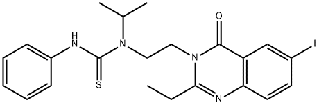 1-[2-(2-ethyl-6-iodo-4-oxo-quinazolin-3-yl)ethyl]-3-phenyl-1-propan-2- yl-thiourea 结构式