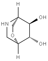 2-Oxa-5-azabicyclo[2.2.2]octane-7,8-diol, (1R,4R,7S,8R)- (9CI) 结构式