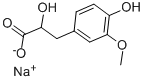 4-羟基-3-甲氧苯基-乳酸钠盐 结构式