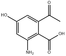 Benzoic acid, 2-acetyl-6-amino-4-hydroxy- (9CI) 结构式