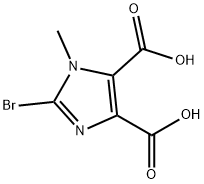 2-溴-1-甲基-1H-咪唑-4,5-二羧酸 结构式