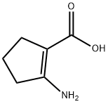 2-氨基-1-环戊烯-1-羧酸 结构式