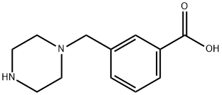 3-(哌嗪-1-基甲基)苯甲酸 结构式