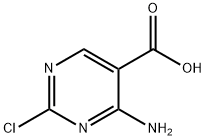 4-氨基-2-氯嘧啶-5-羧酸 结构式