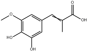 2-Propenoic acid, 3-(3,4-dihydroxy-5-methoxyphenyl)-2-methyl- (9CI) 结构式