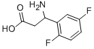 3-AMINO-3-(2,5-DIFLUORO-PHENYL)-PROPIONIC ACID 结构式