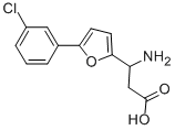 3-AMINO-3-[5-(3-CHLOROPHENYL)-FURAN-2-YL]-PROPIONIC ACID 结构式