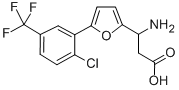 3-AMINO-3-[5-(2-CHLORO-5-TRIFLUOROMETHYL-PHENYL)-FURAN-2-YL]-PROPIONIC ACID 结构式