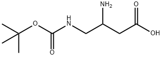 Butanoic acid, 3-amino-4-[[(1,1-dimethylethoxy)carbonyl]amino]- (9CI) 结构式
