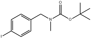 (4-碘苄基)(甲基)氨基甲酸叔丁酯 结构式