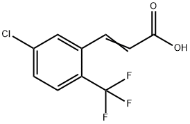 (E)-3-(5-氯-2-(三氟甲基)苯基)丙烯酸 结构式