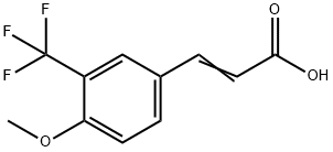 (E)-3-(4-甲氧基-3-(三氟甲基)苯基)丙烯酸 结构式