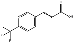 (2E)-3-[6-(三氟甲基吡啶-3-基)丙烯酸 结构式