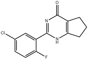 2-(5-chloro-2-fluorophenyl)-6,7-dihydro-5H-cyclopenta[d]pyrimidin-4-ol 结构式