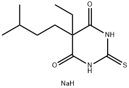 5-Ethyl-5-isopentyl-2-sodiothio-4,6(1H,5H)-pyrimidinedione 结构式