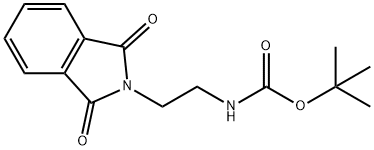 叔丁基(2-(1,3-二氧异吲哚-2-基)乙基)氨基甲酸酯 结构式