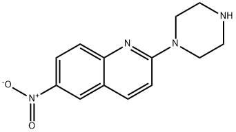 6-硝基-2-(1-哌嗪基)-喹啉 结构式