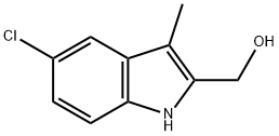 (5-氯-3-甲基-1H-吲哚-2-基)甲醇 结构式